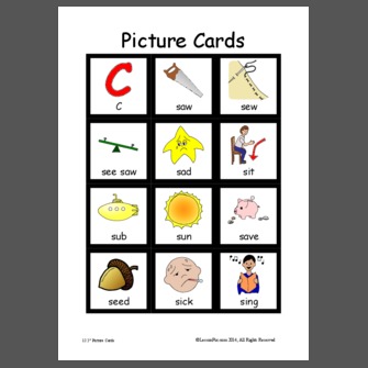 /s/ Word Initial One syllable Picture Cards