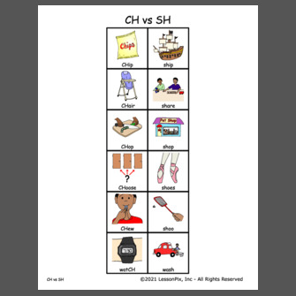 CH vs SH minimal pairs