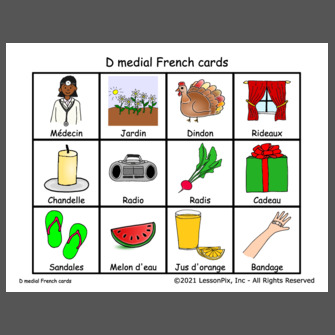 D medial French cards