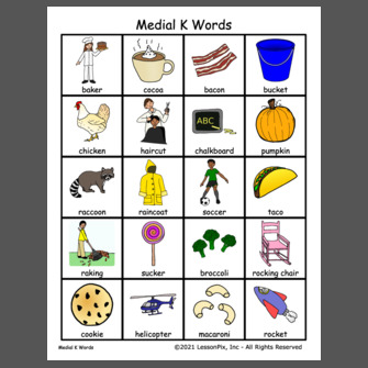 Medial K Words