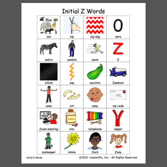 Initial Z Words