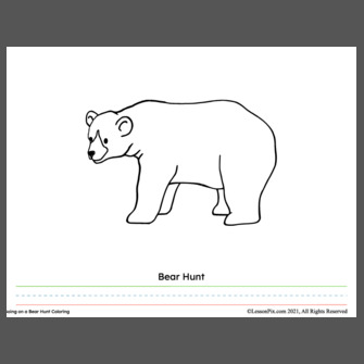 going bear hunt coloring pages