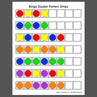 Bingo Dabber Activities  Bingo dabber, Bingo dabber activities, Bingo  dabber worksheets