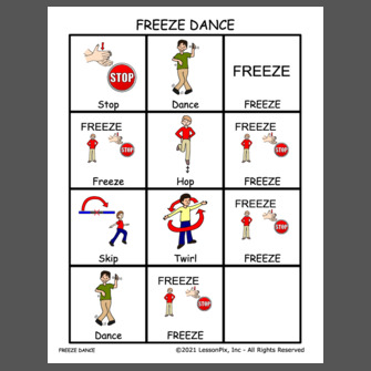 Everyone doing the freeze dance !