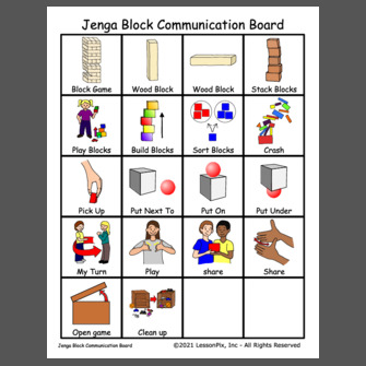Jenga Block Communication Board