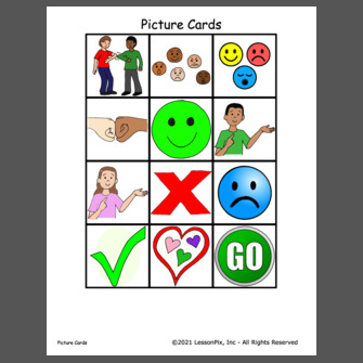 Picture Cards Feelings Calendar