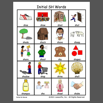 Initial and final /sh/ words