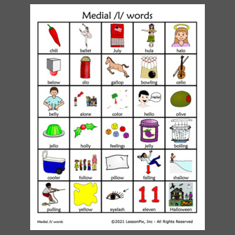 Medial /l/ words