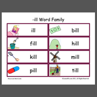 -ill Word Family