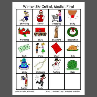 Initial, Medial and Final /sh/