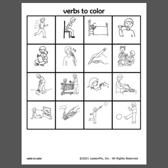 verbs to color