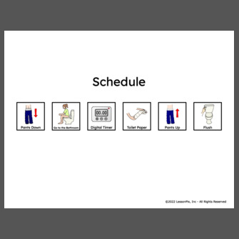 Visual Schedules Materials from the LessonPix Sharing Center