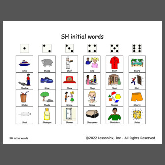 Initial and final /sh/ words