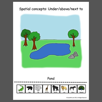 Spatial concepts: Under/above/next to