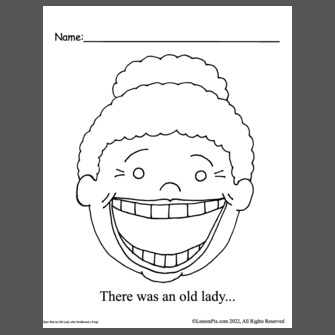 old lady who swallowed a fly coloring page
