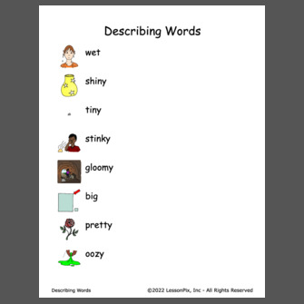 adjective words list