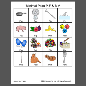 B vs V Minimal Pairs