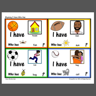 Rhyming I Have Who Has