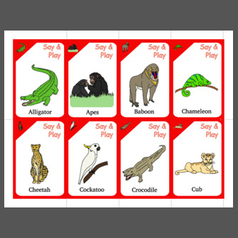 Jungle Animals Playing Cards