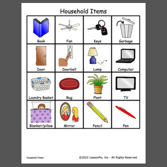 household items list