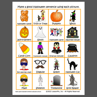 Halloween Word Wall Vocabulary