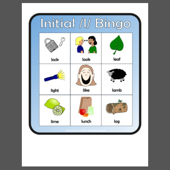 Initial /l/ Bingo