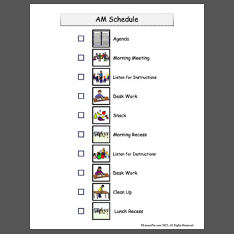 DDLT - AM Checklist Schedule