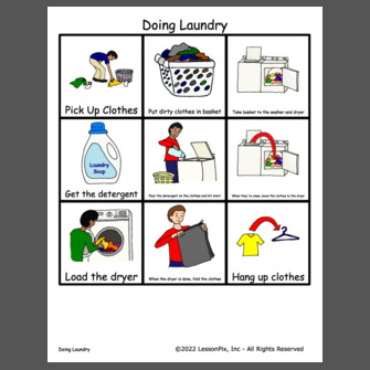 Doing Laundry Sequencing Activity