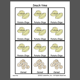 Snack time - common snacks x7