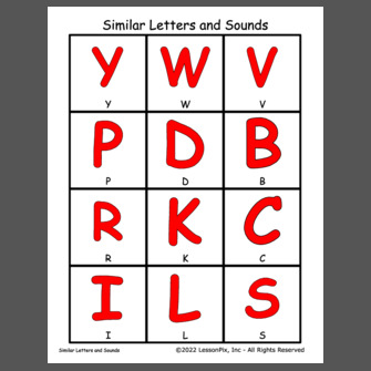 Similar Letters and Sounds