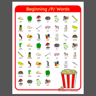 List of Words That Start With Letter 'P' For Children