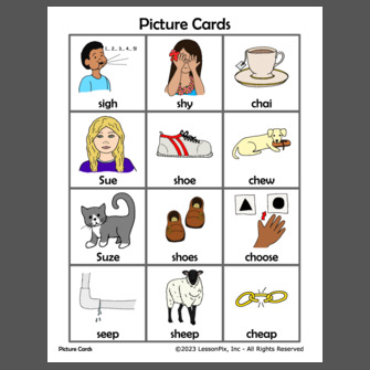 S, SH, CH Initial - Minimal Pairs