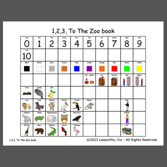 1 2 3 to the zoo book