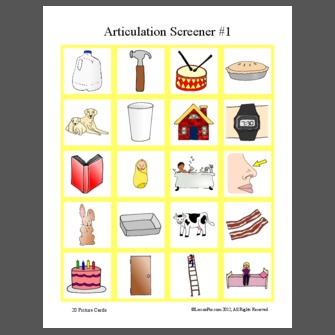 Articulation Screener #1