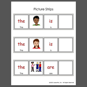 Sentence Strips SV+-ing
