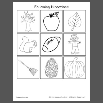 Fall Following Directions