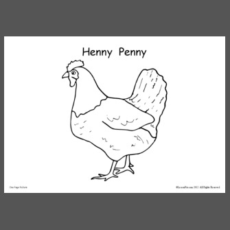 henny penny coloring pages