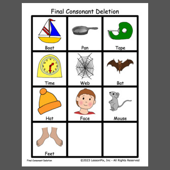 Final Consonant Deletion