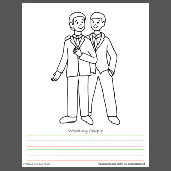 A Storybook Event Wedding Coloring Book: Big Kids Coloring Book: LGBT  Community – Groom Friendly Version (Big Kids Coloring Books)