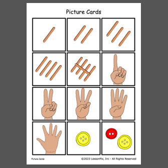 Subitise to Five Picture Cards