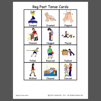 Reg Past Tense Cards