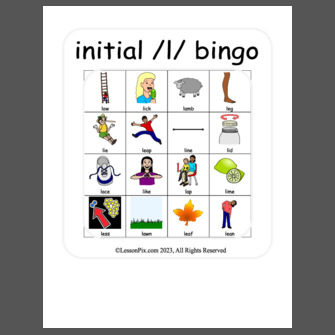 initial /l/ bingo