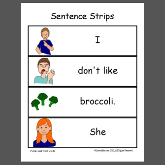 Sentence Strips Printable Pdf