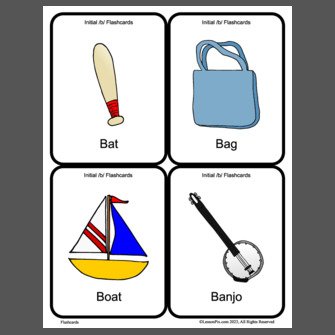 B. Words beginning with B flashcards