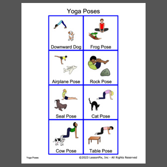 Yoga Poses - Organizing Activities