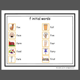 f initial words