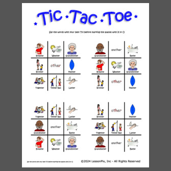 Voiced TH Tic Tac Toe