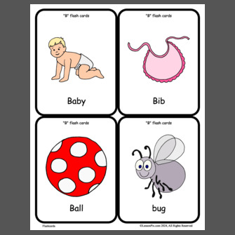 "B" Flash Cards