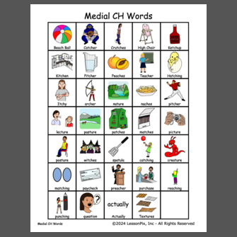 Medial CH Words