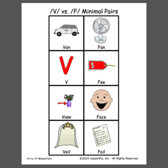 /V/ vs. /F/ Minimal Pairs